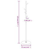 vidaXL Coat Rack 172 cm Powder-Coated Iron Black
