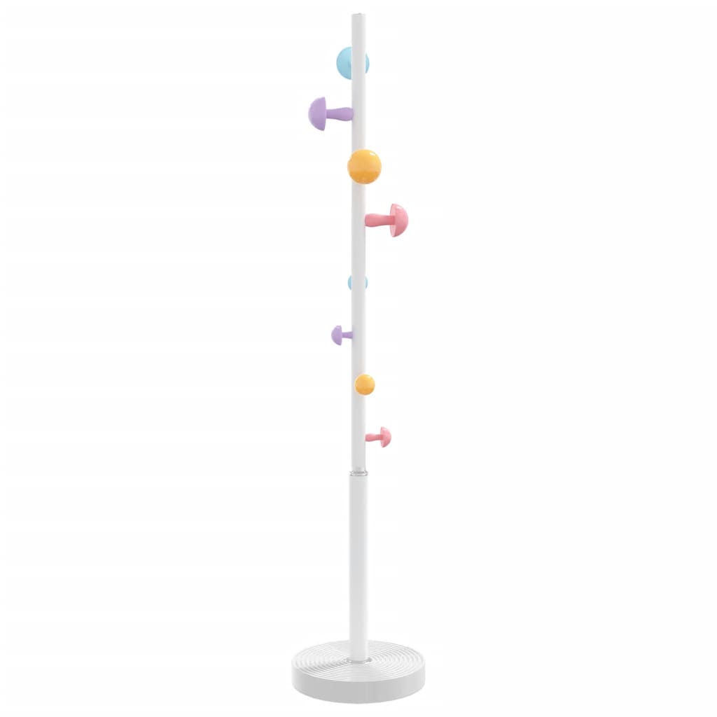 vidaXL Kapstok 172 cm gepoedercoat ijzer wit