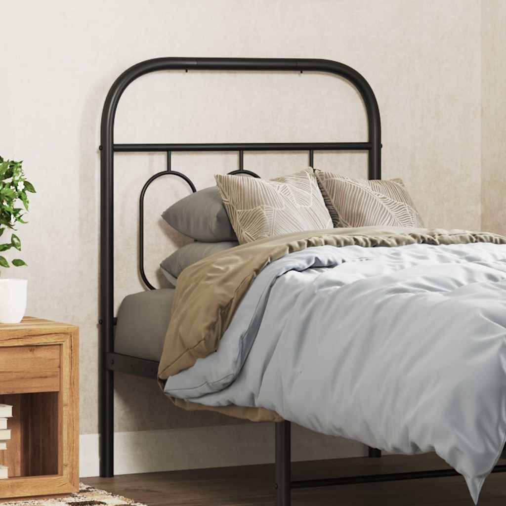 vidaXL Replacement Headboard 75 cm Metal Black