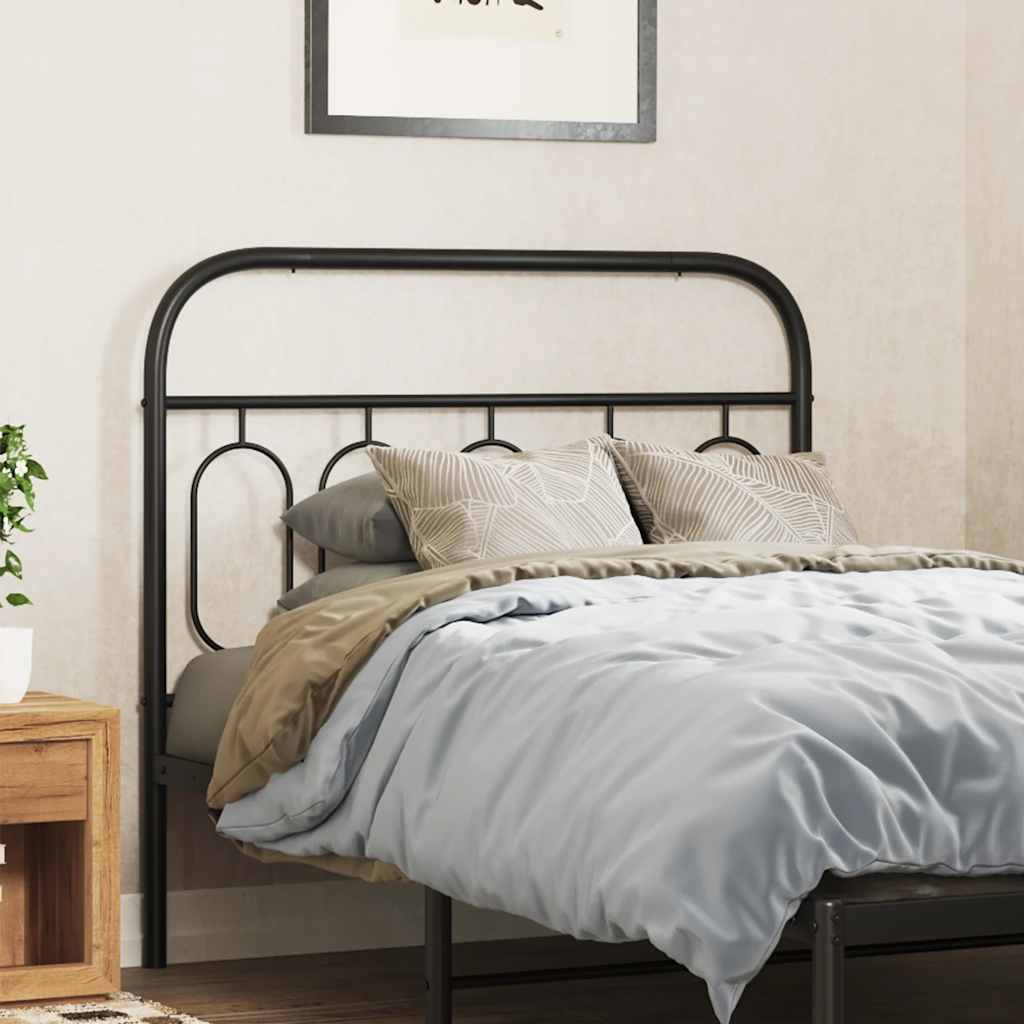 vidaXL Replacement Headboard 75 cm Metal Black