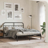 vidaXL Replacement Headboard 75 cm Metal Black