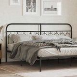 vidaXL Replacement Headboard 75 cm Metal Black