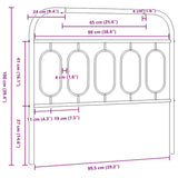 vidaXL Replacement Headboard 75 cm Metal Black
