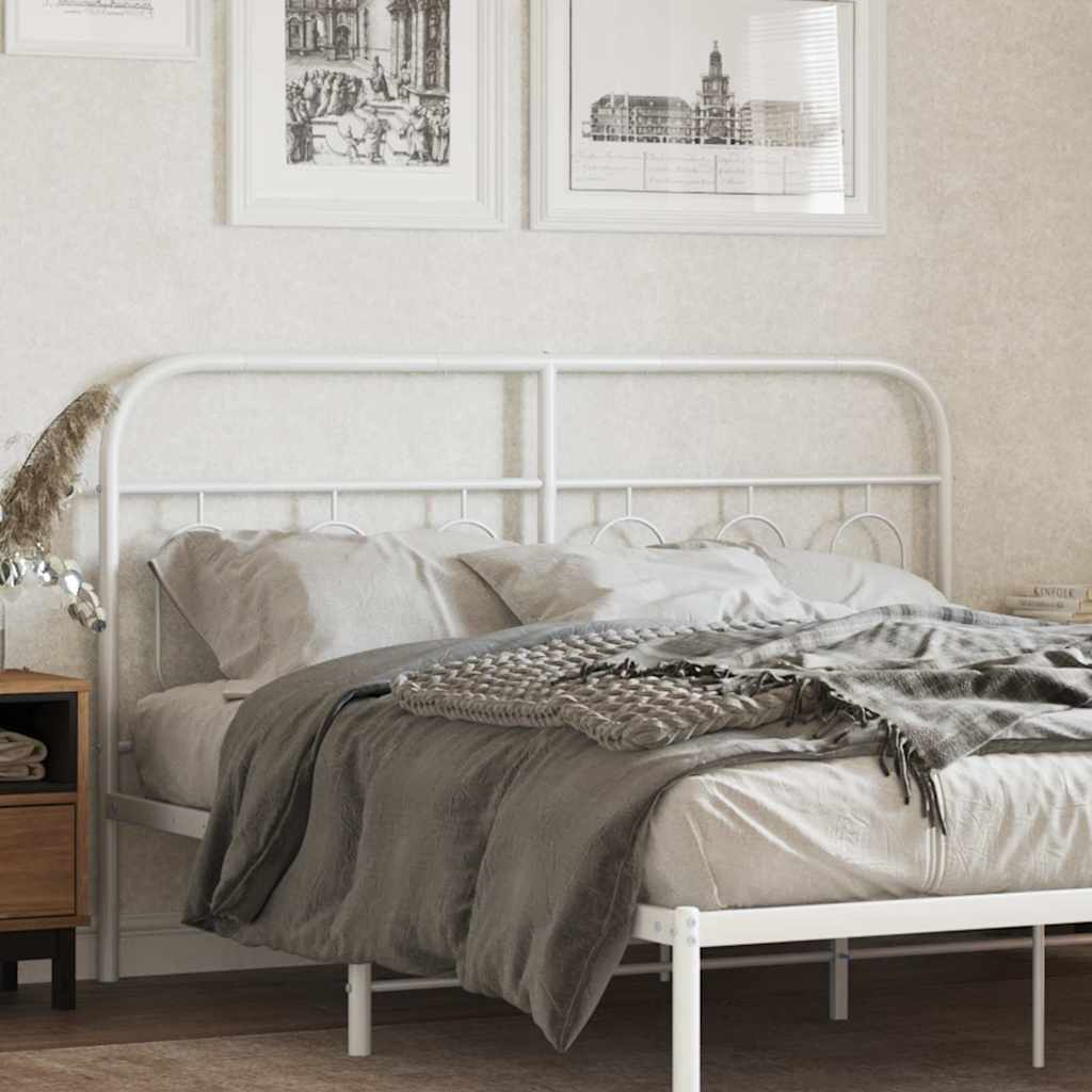 vidaXL Replacement Headboard 75 cm Metal Black