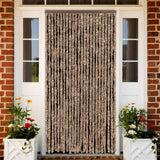 vidaXL Vliegengordijn 90x220 cm chenille beige en lichtbruin