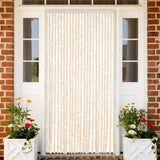 vidaXL Vliegengordijn 90x220 cm chenille beige en lichtbruin