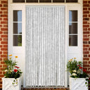 vidaXL Vliegengordijn 90x220 cm chenille beige en lichtbruin