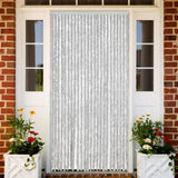 vidaXL Vliegengordijn 90x220 cm chenille beige en lichtbruin