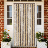 vidaXL Vliegengordijn 90x220 cm chenille beige en lichtbruin