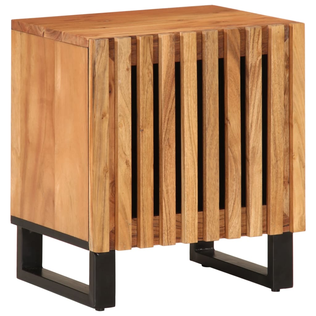 vidaXL Nachtkastje 40x34x46 cm massief ruw mangohout