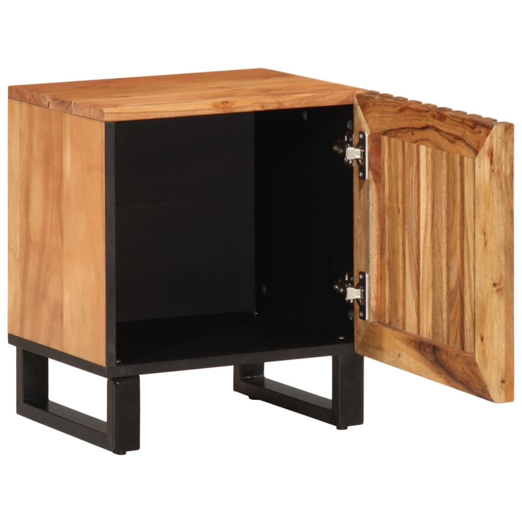 vidaXL Nachtkastje 40x34x46 cm massief ruw mangohout