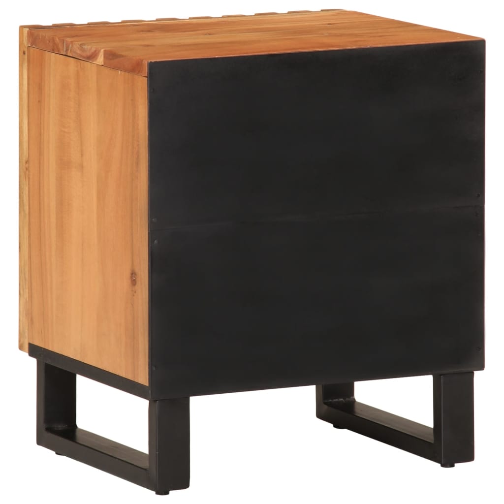 vidaXL Nachtkastje 40x34x46 cm massief ruw mangohout