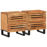 vidaXL Nachtkastje 40x34x46 cm massief ruw mangohout