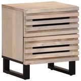vidaXL Nachtkastje 40x34x46 cm massief ruw mangohout