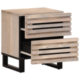 vidaXL Nachtkastje 40x34x46 cm massief ruw mangohout