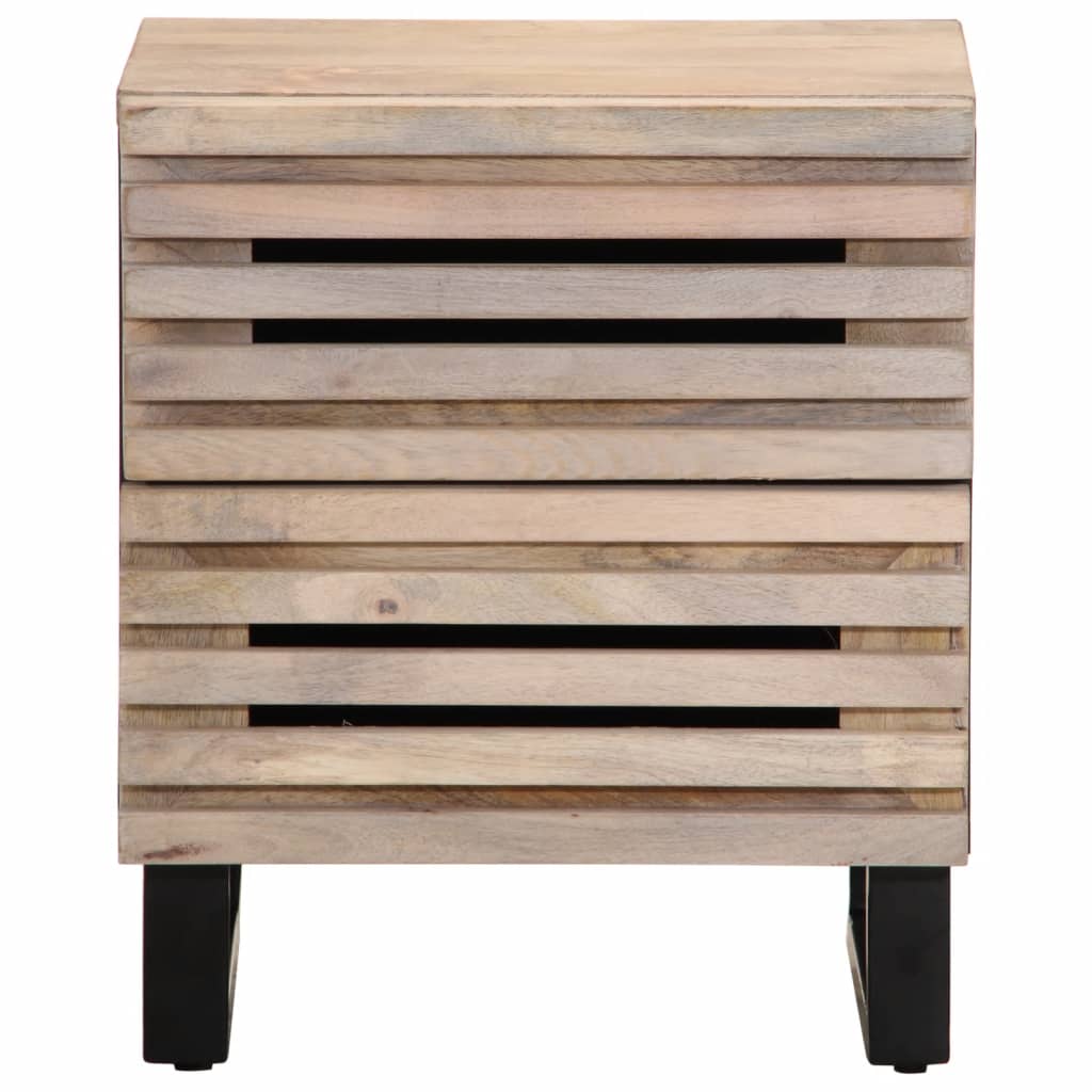 vidaXL Nachtkastje 40x34x46 cm massief ruw mangohout
