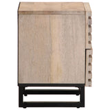 vidaXL Nachtkastje 40x34x46 cm massief ruw mangohout