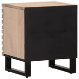 vidaXL Nachtkastje 40x34x46 cm massief ruw mangohout