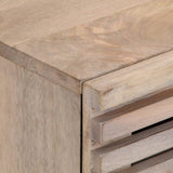 vidaXL Nachtkastje 40x34x46 cm massief ruw mangohout