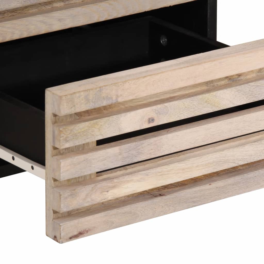 vidaXL Nachtkastje 40x34x46 cm massief ruw mangohout
