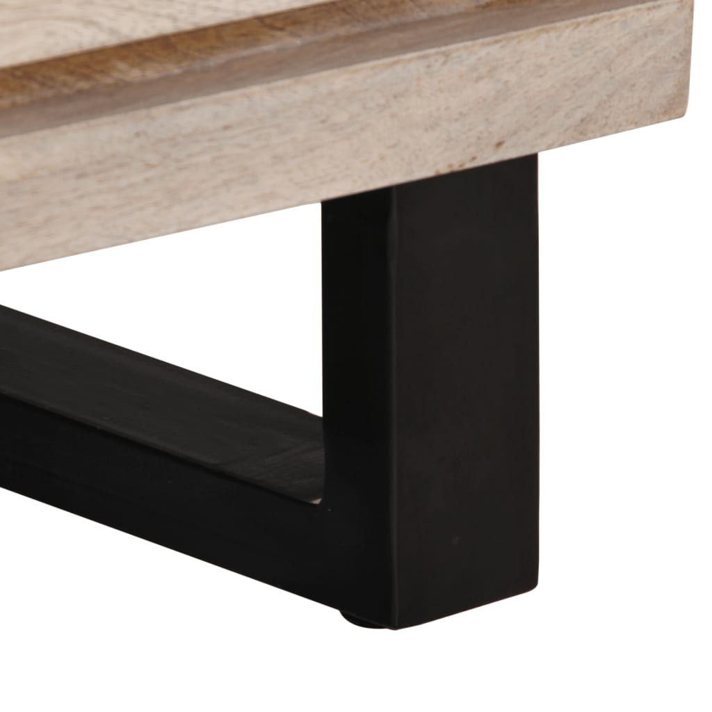 vidaXL Nachtkastje 40x34x46 cm massief ruw mangohout