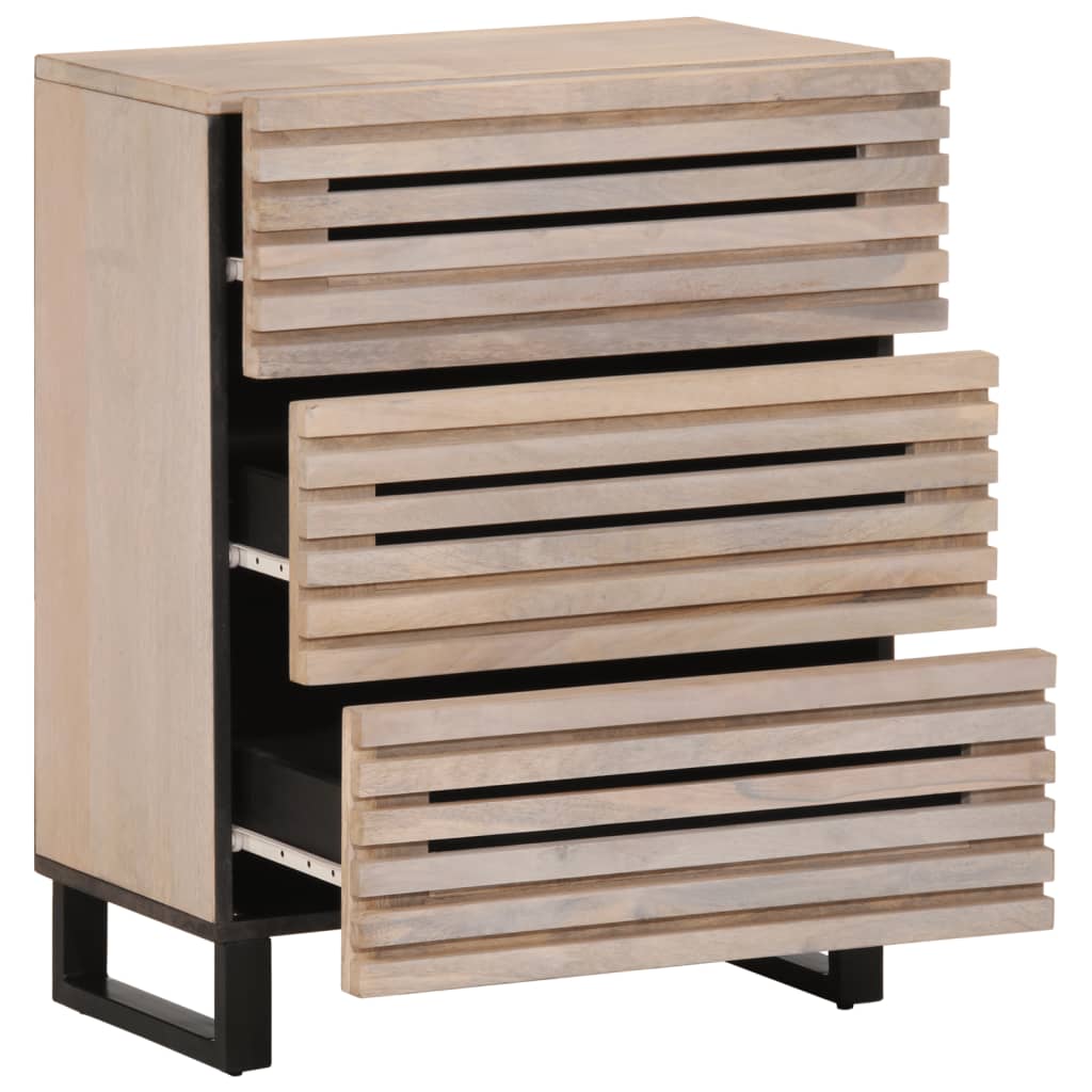vidaXL Dressoir 60x34x75 cm massief ruw mangohout