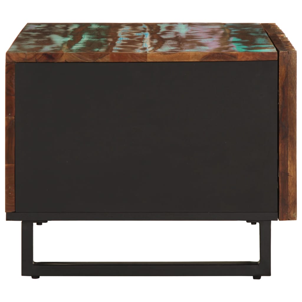 vidaXL Salontafel 80x51x40 cm massief mangohout wit