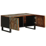 vidaXL Salontafel 80x51x40 cm massief mangohout wit