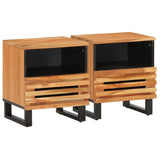 vidaXL Bedside Cabinets 2 pcs 40x34x46 cm solid rough mango wood