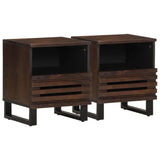 vidaXL Bedside Cabinets 2 pcs 40x34x46 cm solid rough mango wood