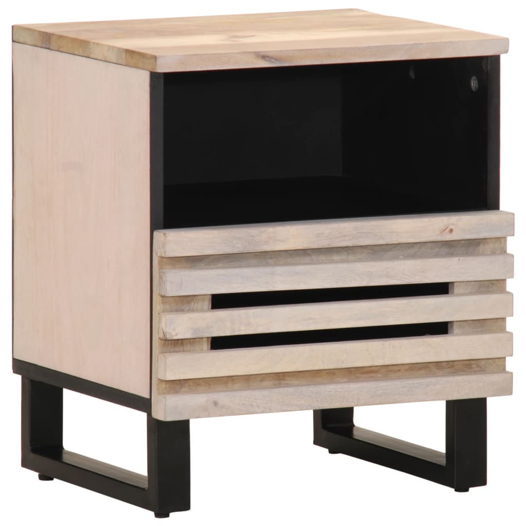 vidaXL Bedside Cabinets 2 pcs 40x34x46 cm solid rough mango wood