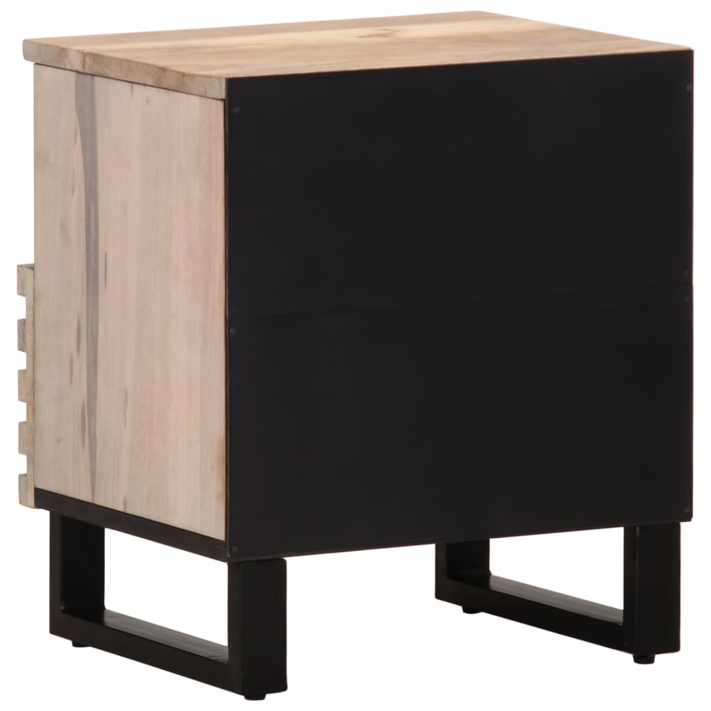 vidaXL Bedside Cabinets 2 pcs 40x34x46 cm solid rough mango wood