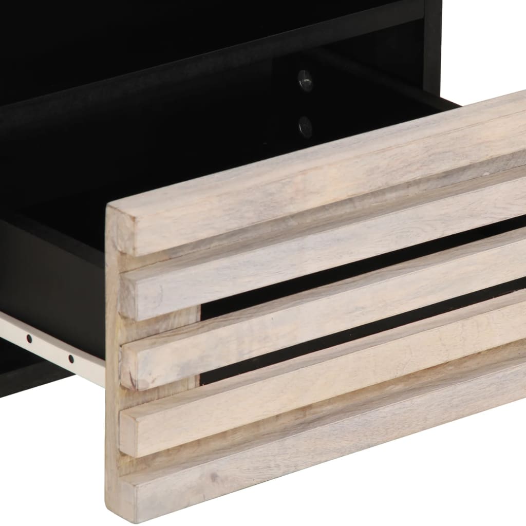 vidaXL Bedside Cabinets 2 pcs 40x34x46 cm solid rough mango wood