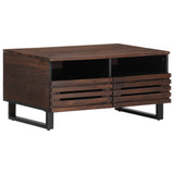 vidaXL Salontafel 80x55x40 cm massief mangohout bruin