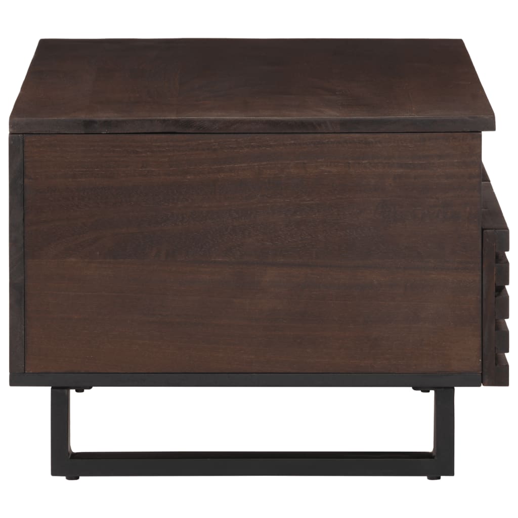 vidaXL Salontafel 80x55x40 cm massief mangohout bruin