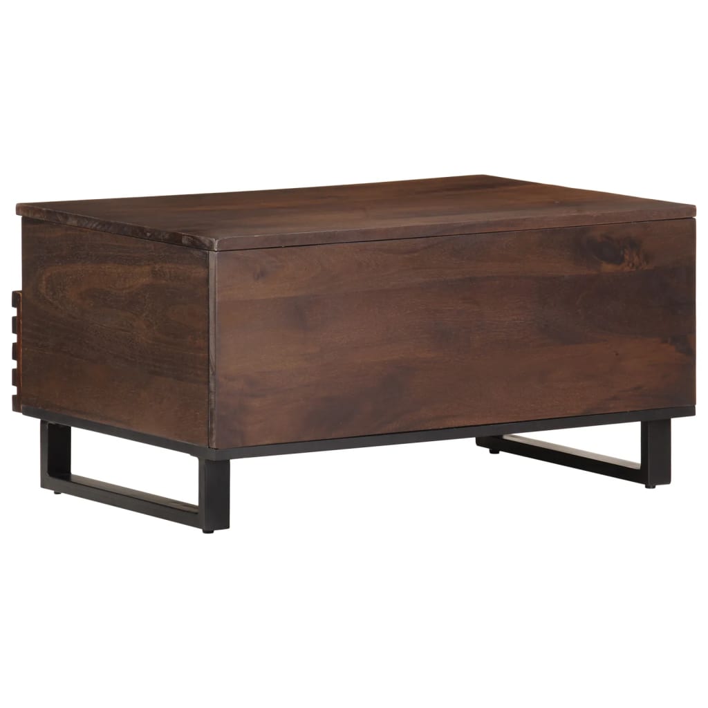 vidaXL Salontafel 80x55x40 cm massief mangohout bruin