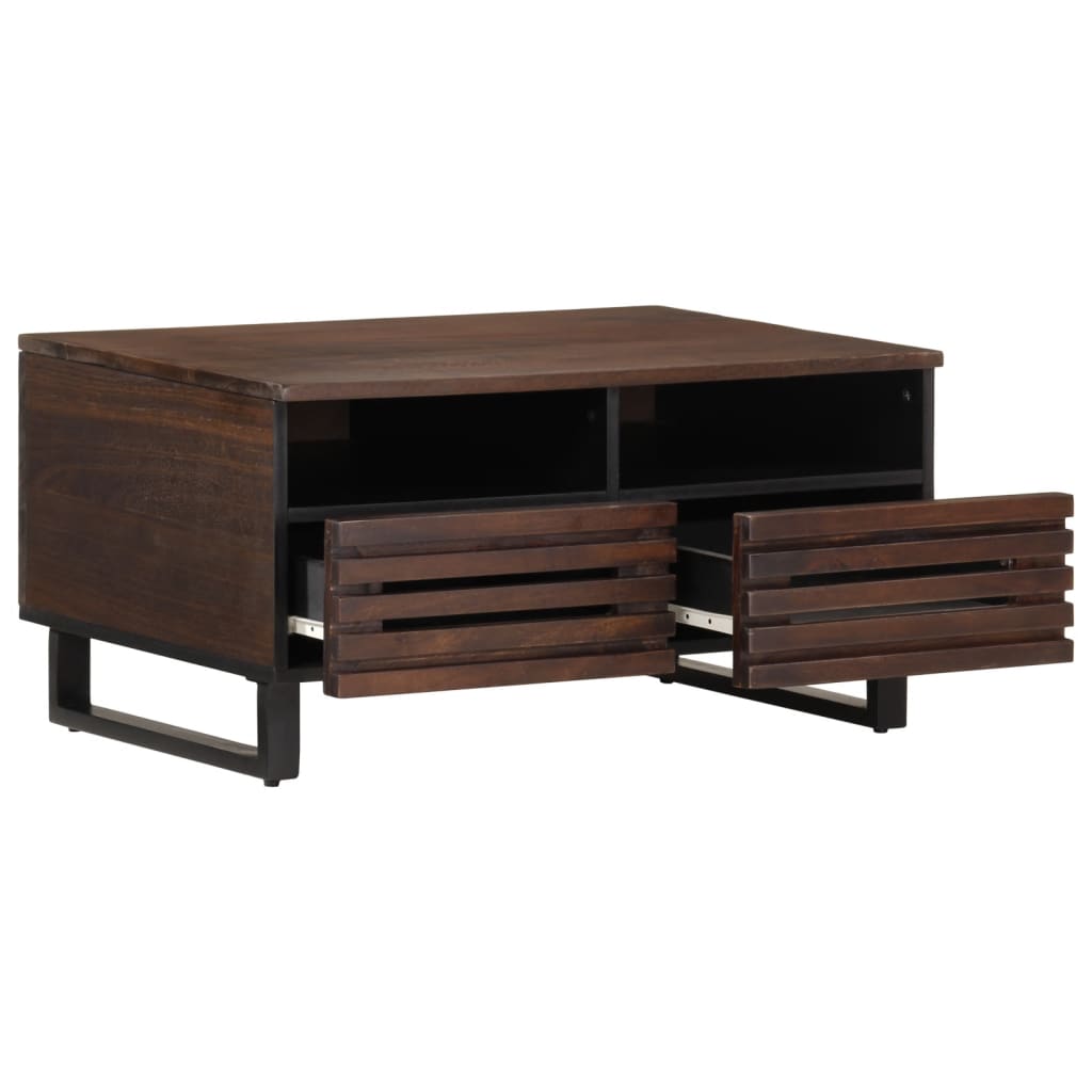 vidaXL Salontafel 80x55x40 cm massief mangohout bruin