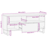 vidaXL Tv-meubel 100x34x46 cm massief ruw mangohout