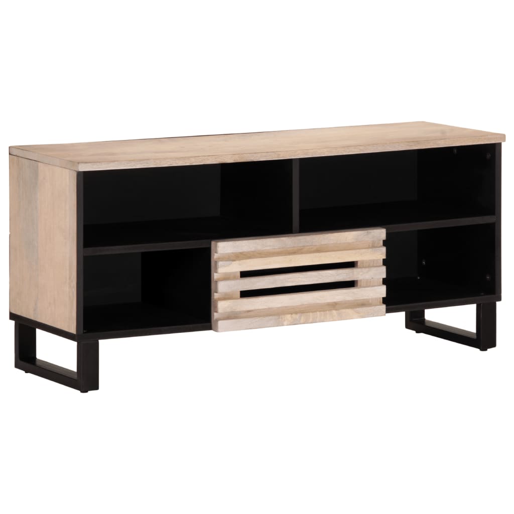 vidaXL Tv-meubel 100x34x46 cm massief ruw mangohout