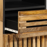 vidaXL Dressoir 38x34x160 cm massief ruw mangohout