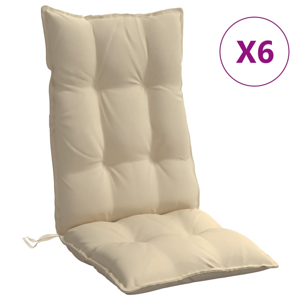 vidaXL Stoelkussens 2 st hoge rug oxford stof antracietkleurig