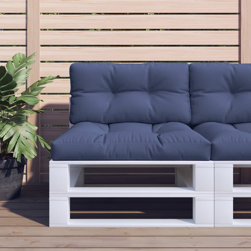 vidaXL Palletkussen 50x40x12 cm stof antracietkleurig
