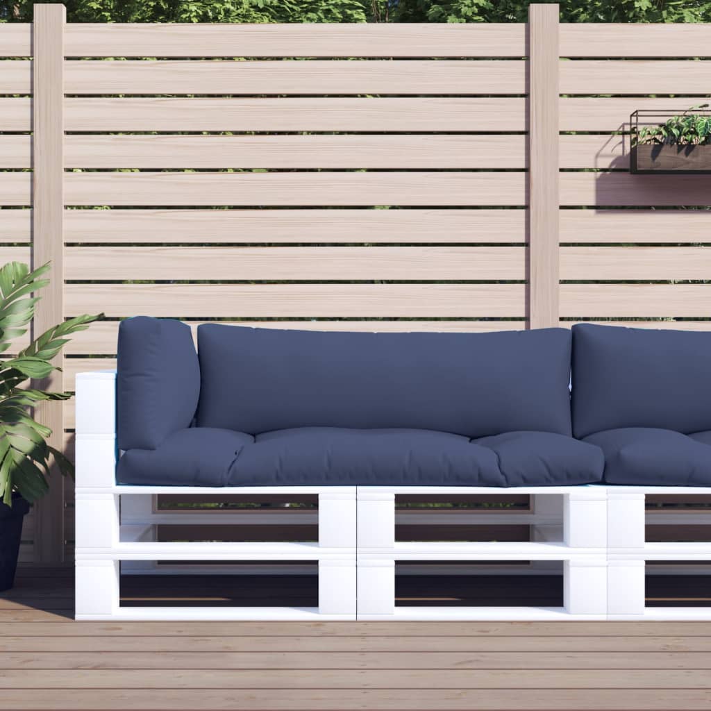 vidaXL Palletkussen 58x58x10 cm stof antracietkleurig