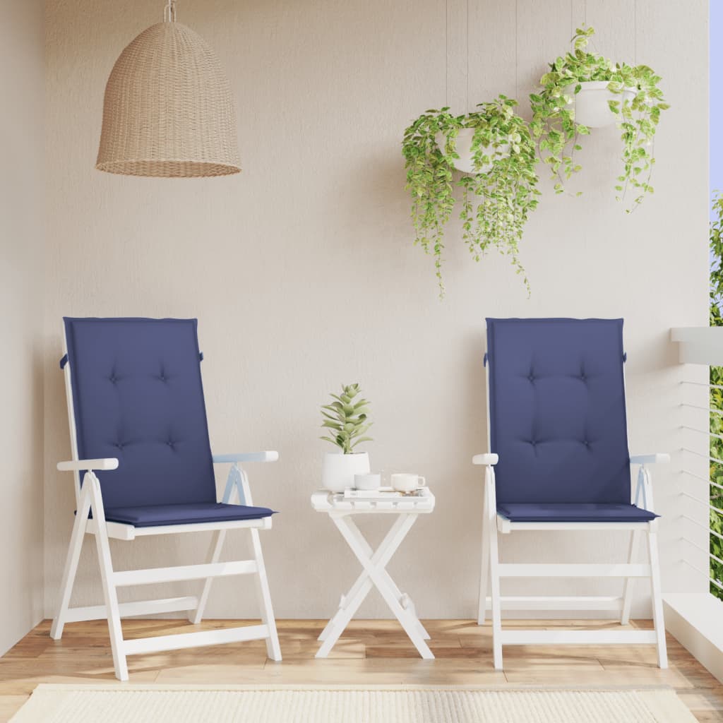 vidaXL Garden Chair Cushions 6 pcs high back 120x50x3 cm fabric anthracite