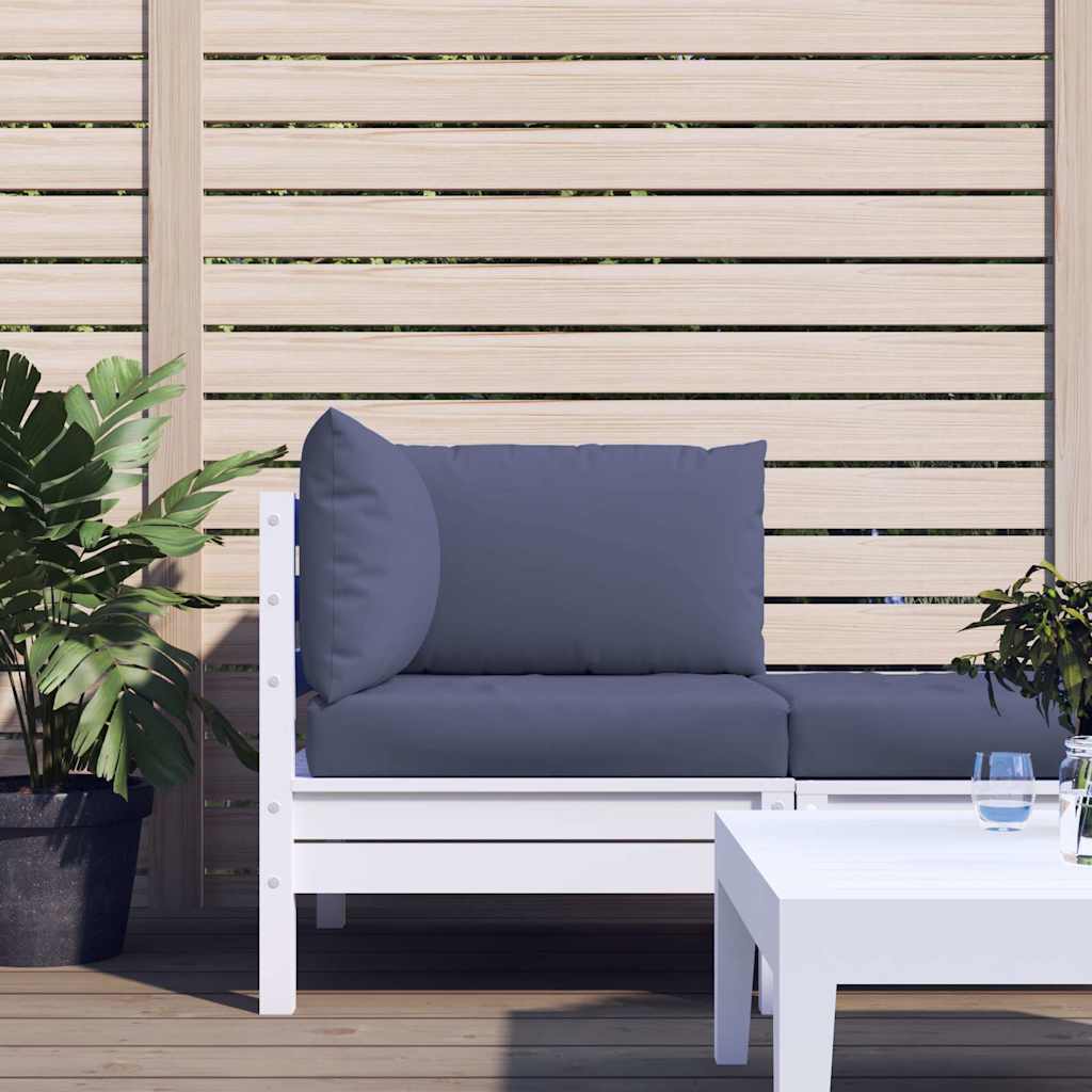 vidaXL Palletkussens 2 st stof antraciet