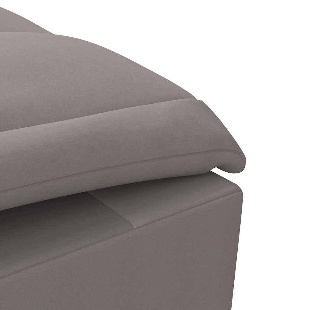 vidaXL Massage chaise longue met bolster stof donkergrijs