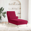 vidaXL Massage chaise longue met bolster fluweel lichtgrijs
