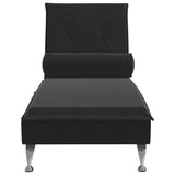 vidaXL Massage chaise longue met bolster fluweel lichtgrijs