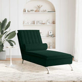 vidaXL Massage Chaise Lounge with Bolster Velvet Light Grey