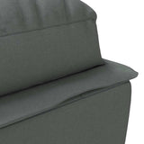 vidaXL Chaise longue met kussens stof lichtgrijs